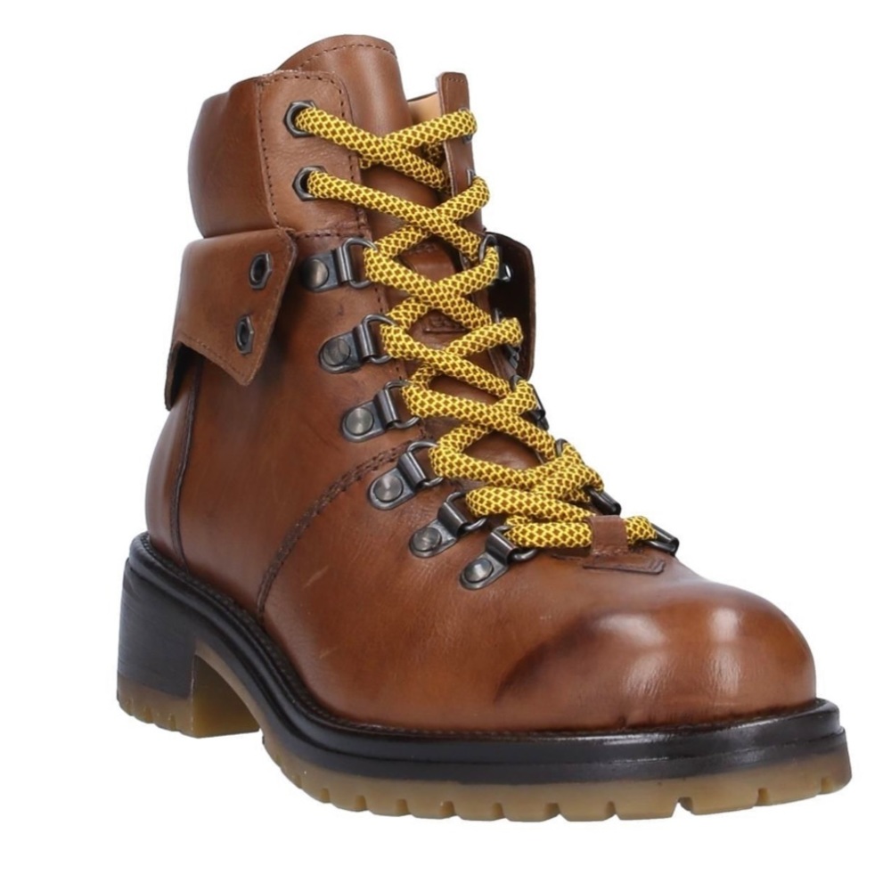 Boemos Brown Leather Hiker Bootie 8 / 38